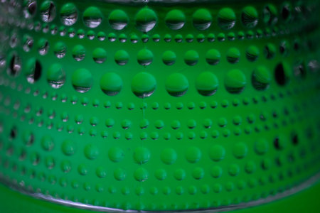 colored glass with structure and pattern illuminatedの写真素材