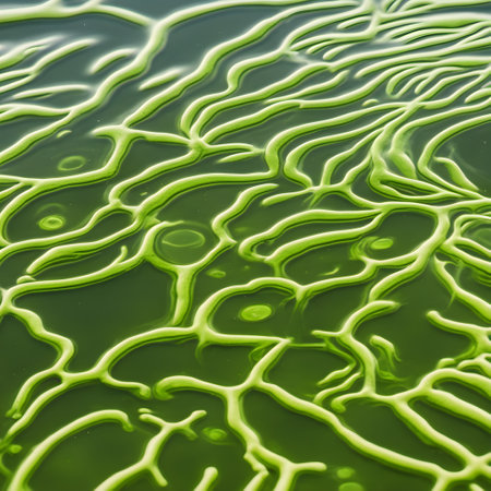 Algae growth in the sea of ââgreen and brown algaeの素材