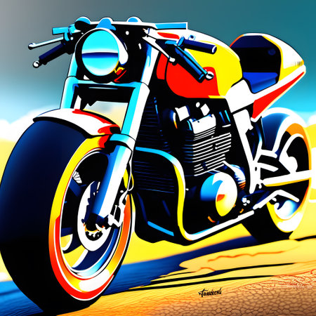 shiny motorbikes for locomotion to freedomの素材