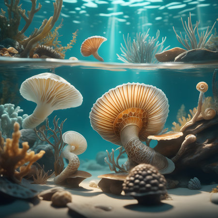 colored sea live in the oceanの素材