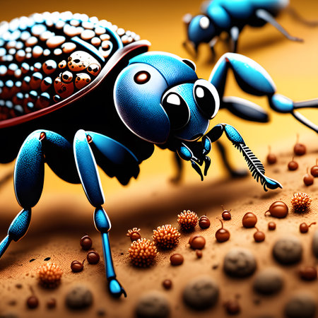 Ants are crawling in the forestの素材