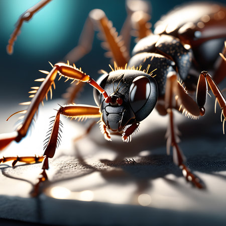 Ants are crawling in the forestの素材