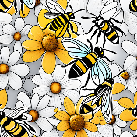 little bees are buzzing aroundの素材