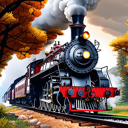 great and heavy vintage steam locomotiveの素材