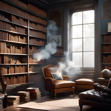 a lot of books on shelves for knowledgeの素材