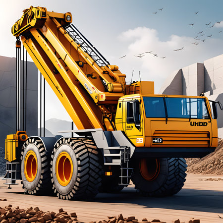 great construction side with cranes and steelの素材