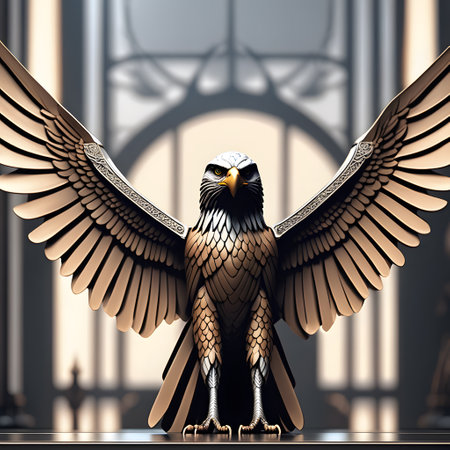 great eagle circling majestic in skyの素材