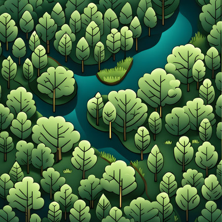 impenetrable green forest in Jungkeの素材