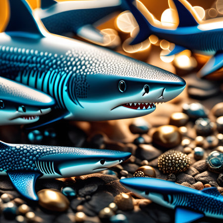 big dangerous shark in the seaの素材