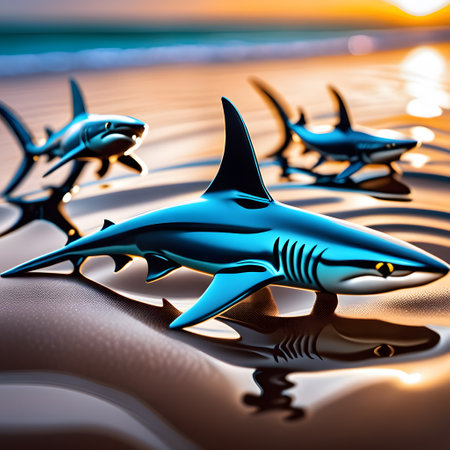 big dangerous shark in the seaの素材