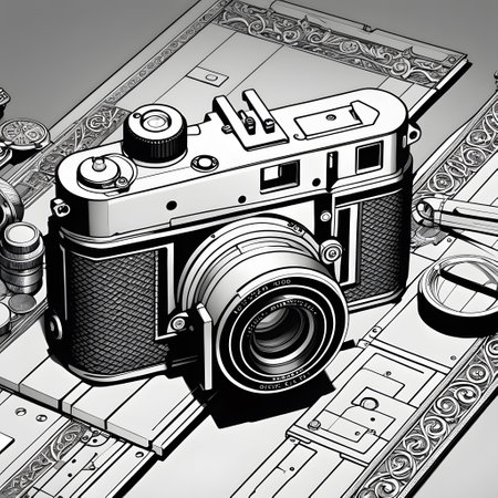old camera for documentation from picturesの素材