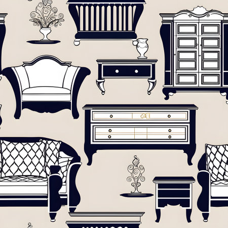 interiors of home with furniture and designsの素材