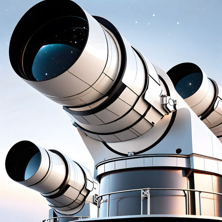 Astronomical telescope for examining the spaceの素材