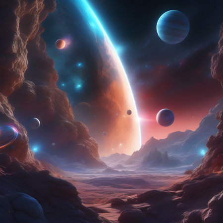 The vastness of space and infinityの素材