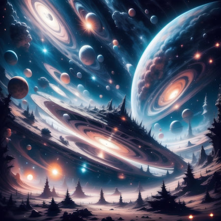 The vastness of space and infinityの素材