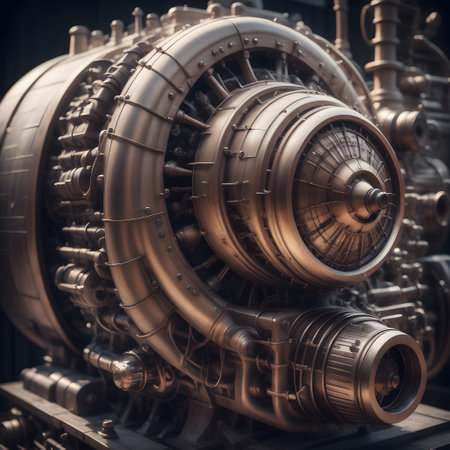 large combustion engine with moving partsの素材