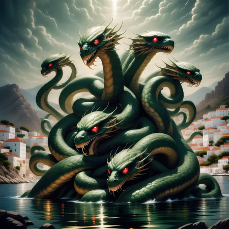the Hydra is a monster from Greek mythologyの素材