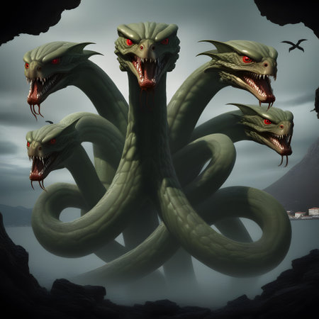 the Hydra is a monster from Greek mythologyの素材