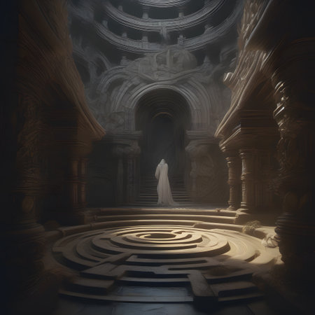 large labyrinth as a maze to get lost inの素材