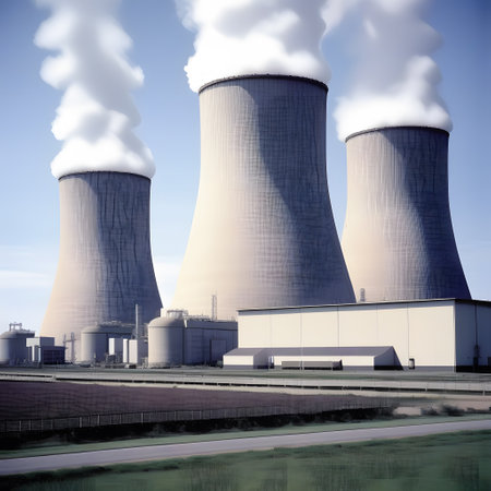 large heavy steel nuclear reactor in the reactor domeの素材