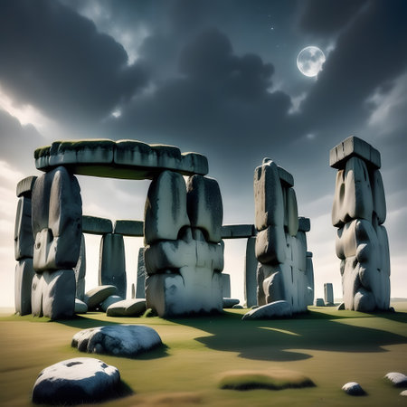 Stonehenge great prehistoric monument in Englandの素材