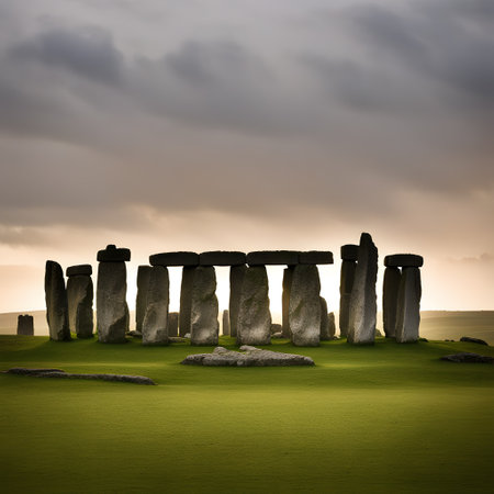 Stonehenge great prehistoric monument in Englandの素材