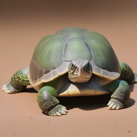Turtles with shells swim in the seaの素材