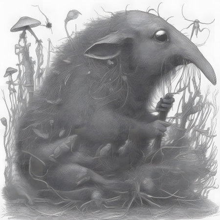 big furry vermins running aroundの素材
