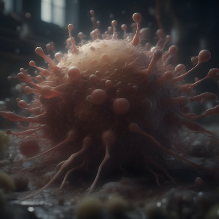 dangerous viruses and bacteria in the human bodyの素材