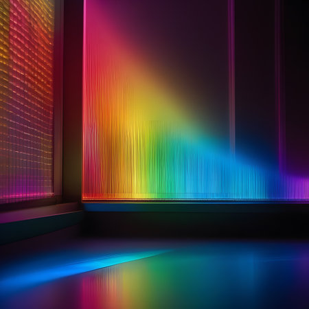 colorful, radiant spectral colors like in a rainbowの素材