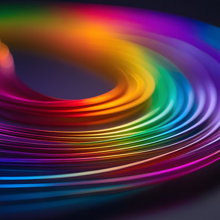 colorful, radiant spectral colors like in a rainbowの素材