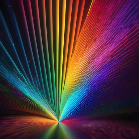 colorful, radiant spectral colors like in a rainbowの素材