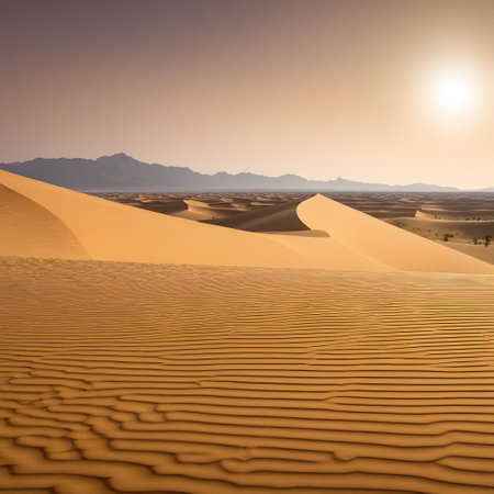 hot desert in North Africa with sandy dunesの素材