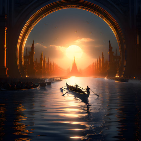 Rowing regatta on the water for competitionの素材