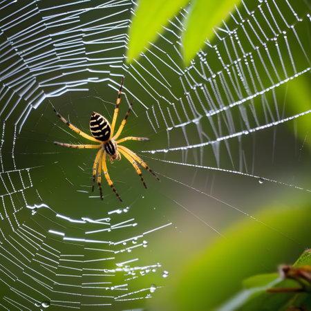 Dangerous spiders crawl around looking for preyの素材
