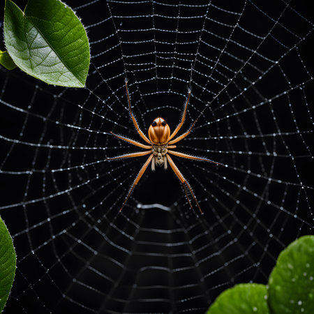 Dangerous spiders crawl around looking for preyの素材