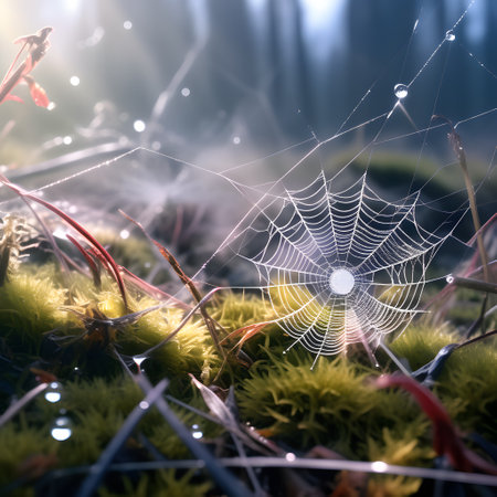 Dangerous spiders crawl around looking for preyの素材