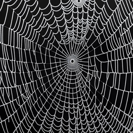 Spider webs in nature act as traps for preyの素材