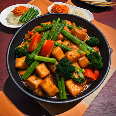 Chinese lifestyle with food and peopleの素材