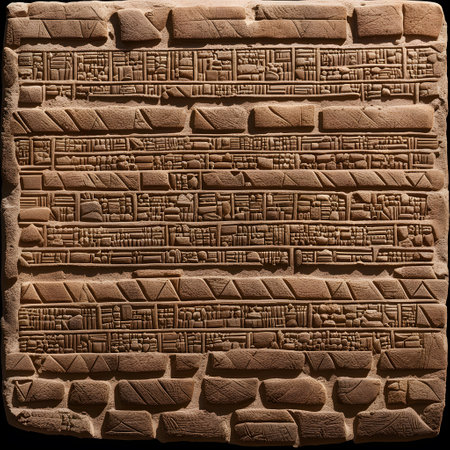 ancient writings of ancient peoples carved in stoneの素材