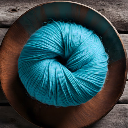 colored balls of wool for knitting and crochetingの素材