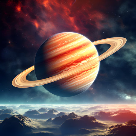 Planets in space from far awayの素材