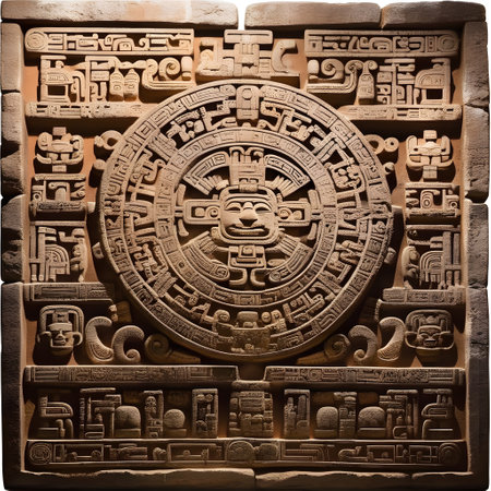 ancient writings of ancient peoples carved in stoneの素材