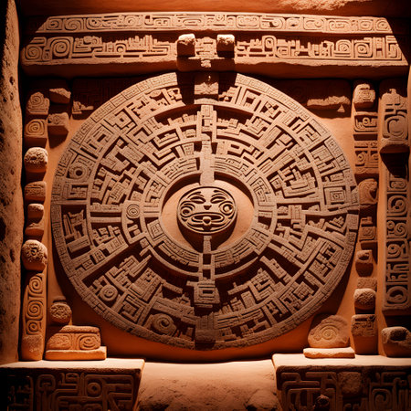 ancient writings of ancient peoples carved in stoneの素材