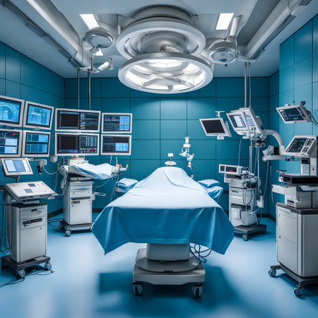 sterile operating room in hospital for treatmentの素材