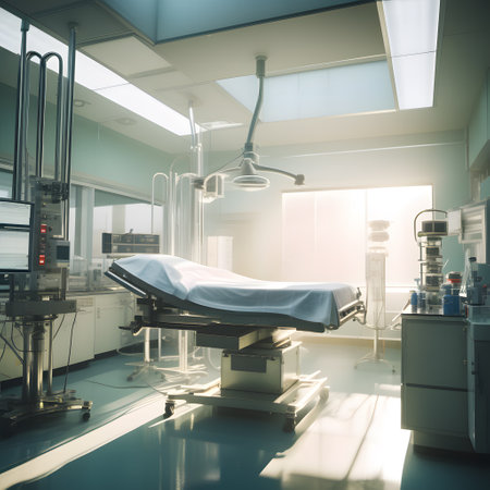 sterile operating room in hospital for treatmentの素材