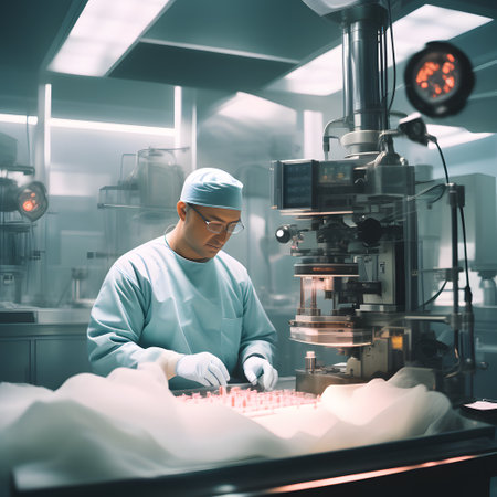 sterile operating room in hospital for treatmentの素材