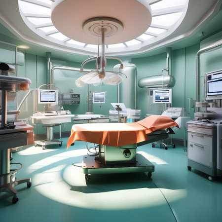 sterile operating room in hospital for treatmentの素材