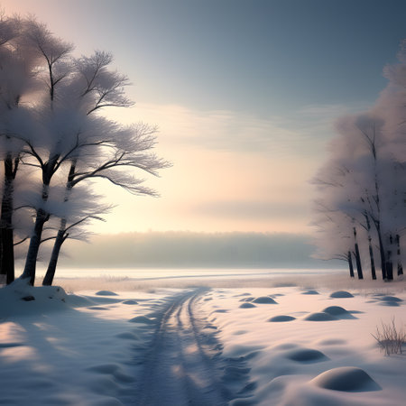 beautiful winter landscape in natureの素材