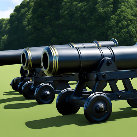 Steel cannons on the battlefieldの素材